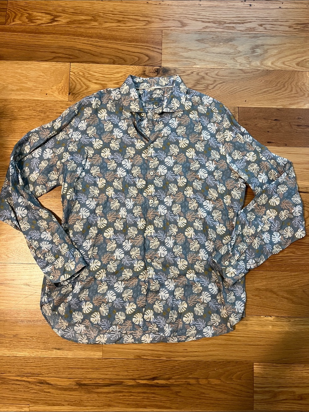 Men’s Camicissima 100% Linen Button-Down Shirt, Size 43